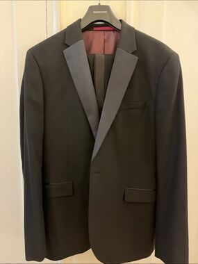 Topman Black Tuxedo with Satin Lapels